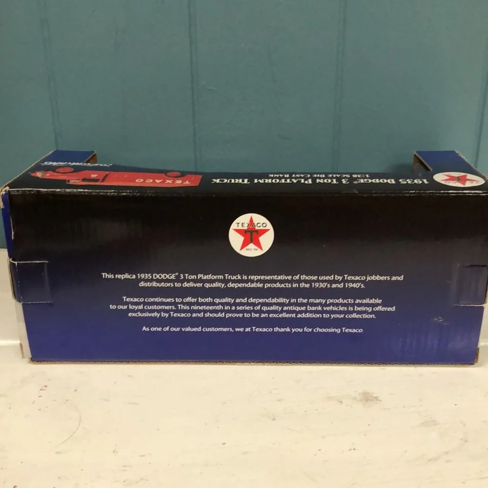 ERTL 1935 Texaco Dodge 3 Ton Platform Truck 1:38‎ Die Cast Metal Bank NIB